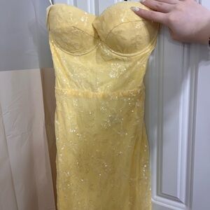 Windsor Strapless Yellow Dress